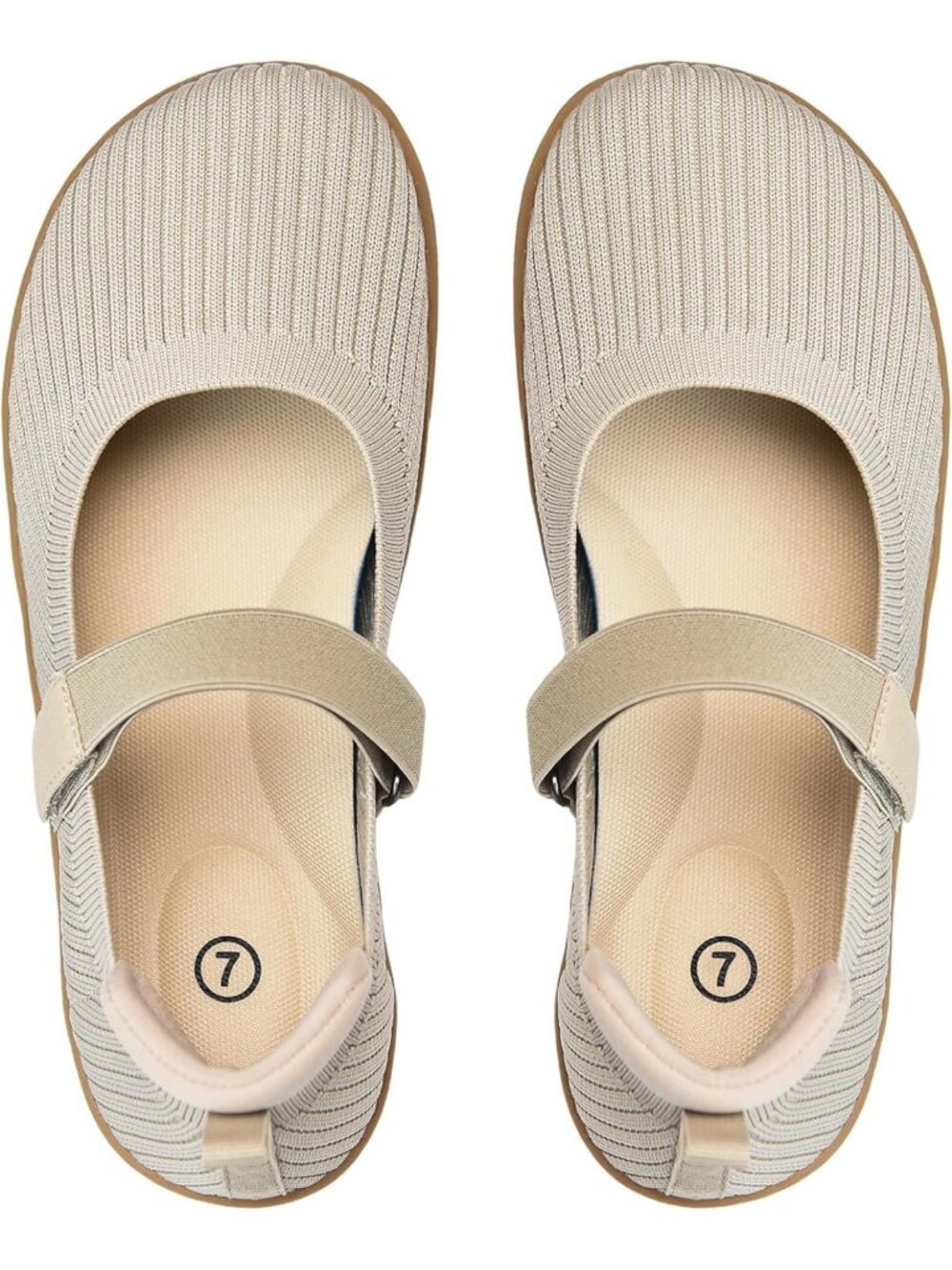 Comfortable Wide Toe Box Mary Jane Flats for Women | Stylish Knit Ballet Shoes